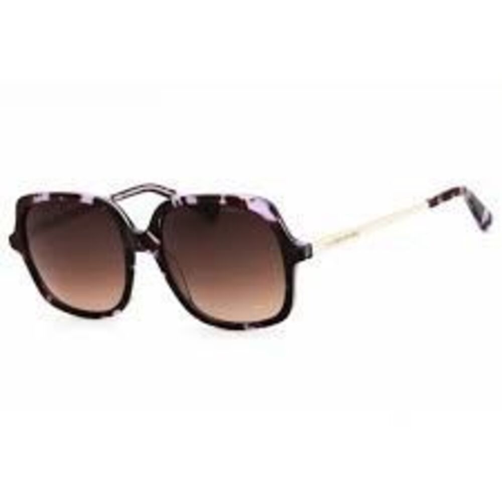 Kenneth Cole New York Oversized Sunglasses Purple Tortoiseshell Pattern KC00009